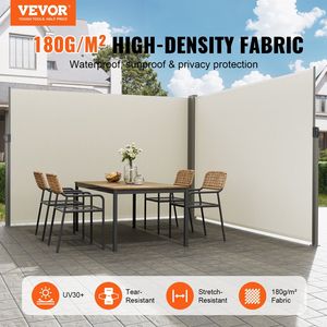 Tenda Laterale Retrattile da Esterno 79 X 236, Schermo per Patio in Poliestere 180g Impermeabile, Protezione UV 30+, Divisorio per Ambienti - Product Image 2