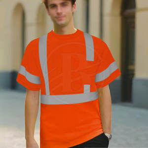 Ropa de Trabajo de Seguridad, Camisa Reflectante de Alta Visibilidad, Ropa de Trabajo de Poliéster/Algodón, Camisa Reflectante Impermeable de Manga Corta - Product Image 5
