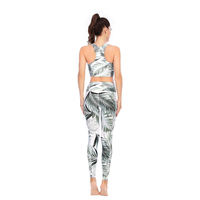 Set Yoga Solid Custom Print, Sport Bra, Celana Pendek Pinggang Sedang, Pakaian Fitness, Produsen OEM ODM, Pabrik Grosir Premium 6-Piece