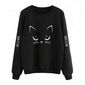 Sudadera con Capucha de Algodón y Forro Polar para Mujer, Diseño de Orejas de Gato, Logotipo Frontal, Estampado Personalizado, Venta al por Mayor de Vithas Industry - Product Image 4