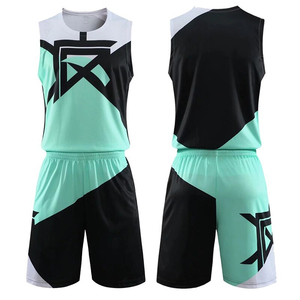Conjunto de Uniforme de Baloncesto Sublimado Personalizado, Jersey y Pantalones Cortos de Baloncesto con Diseño Gráfico Asimétrico para Hombre, Malla de Secado Rápido para Equipo - Product Image 1