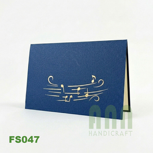 การ์ดมิตรภาพงานฝีมือ ANN HANDICRAFT FS047 แบบกำหนดเอง ทำมือ 3 มิติ ดีไซน์ศิลปินดนตรีแจ๊ส แรงบันดาลใจจากเวียดนาม พิมพ์ลาย ตัดกระดาษ - Product Image 4