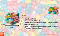 Boîtes en plastique rigide PS transparent de qualité supérieure, écologiques, de qualité alimentaire, de style floral, moulées par injection, personnalisées, Kwang Hsieh