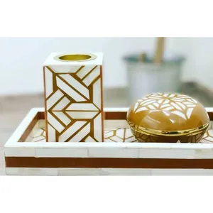 Eid Shopping Mother Pearl Inlay Bakhoor Burner Mabkhara New Collection Acrylic <b>Box</b> for Religious Ceremonies Bone - Product Image 2