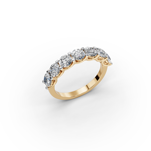 Anillo de Diamantes de Laboratorio Forever Seven-Stone de 2.00 Ct, Pieza de Joyería Elegante y Lujosa - Product Image 1
