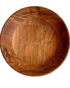 อุปกรณ์รับประทานอาหารขนาดใหญ่อะคาเซียจริงชามสลัดแบบพกพาที่วางตรงกลางโต๊ะแสดงของตกแต่งได้ง่ายโลโก้ตามต้องการ - Product Image 4