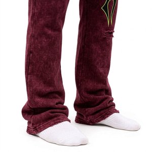 Ensemble de survêtement à capuche pour homme, couleur marron, imprimé flamme, streetwear, longueur intégrale, poches avec cordon de serrage, coupe régulière, 100% coton, vêtements d'hiver, 2 en 1 - Product Image 6