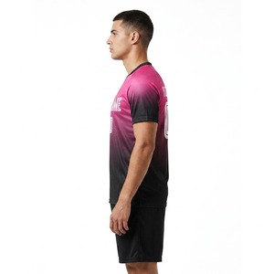 Maillot de football personnalisé en maille 100 % polyester sublimé, respirant, séchage rapide, antibactérien, unisexe, style vintage - Product Image 3
