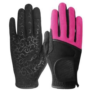 Leather <b>Full</b> Finger Gloves Blue Black Non <b>Slip</b> Outdoor Winter Unisex Pull On Riding Gloves - Product Image 2