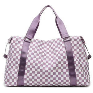 Sac de voyage grande capacité pour hommes et femmes, en nylon imperméable avec fermeture éclair, idéal pour la natation, la gym, le yoga, avec compartiment sec/humide - Product Image 3