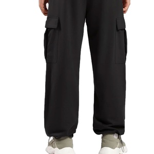 Joggers personnalisés légers pour hommes Pantalon surdimensionné en toile de haute qualité de couleur unie avec cordon de serrage Sérigraphie Logo Conception - Product Image 5