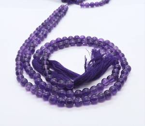 ลูกปัดอะมีทิสต์ทรงกลมเรียบขนาด 4.5-5.5 มม. ลูกปัดอัญมณีอะมีทิสต์ทรงกลม 13 นิ้ว ร้อยเป็นเส้น ลูกปัดอะมีทิสต์สีม่วงธรรมชาติ - Product Image 2