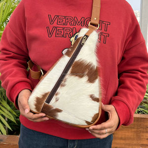 Wholesale 2025 New Cowhide Crossbody Chest <b>Bags</b> for <b>Men</b> & Women High Quality Large Capacity Genuine Leather <b>Shoulder</b> Sling <b>Bags</b> - Product Image 2
