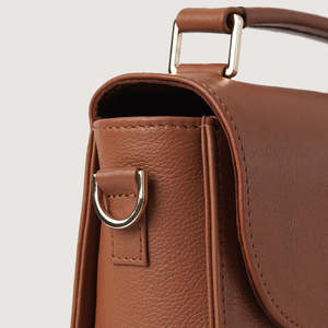 Elegante Bolso Bandolera de Cuero Marrón para Mujer, de Alta Calidad, con Asa Superior, Diseño Minimalista, para Todas las Temporadas - Product Image 6