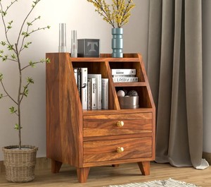 modern solid wood bedside table slatted door wooden nightstand with <b>drawers</b> hotel bedroom nightstand furniture Pindel Handicraft - Product Image 1