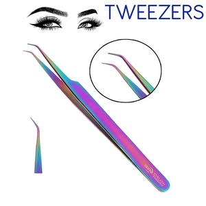 Pinzas de pestañas de volumen con logotipo personalizado de venta superior Herramienta de acero inoxidable de belleza hecha en Pakistán - Product Image 2