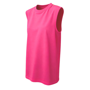 Ropa de mujer, camiseta sin mangas, chaleco holgado de verano, camiseta sin mangas con cuello redondo, cómoda, agradable para la piel, favorecedora para el estilo diario - Product Image 4