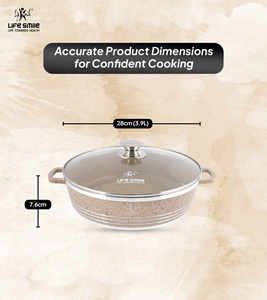 <b>Non</b> <b>Stick</b> Casserole <b>Pot</b> with Multi Layer <b>Non</b> <b>Stick</b> Granite Coating - Product Image 4