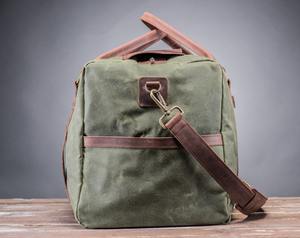 Bolsa de Viaje de Lona y Cuero Vintage, Resistente al Agua, Bolsa de Mano para Fin de Semana, LCTB-0013 - Product Image 3