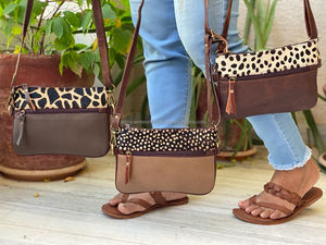 กระเป๋าสะพายข้างหนังสัตว์แท้สไตล์ตะวันตก - Product Image 4