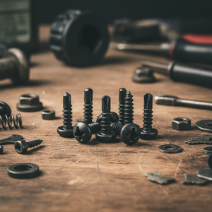 แหวนรองหัวเหล็กคาร์บอนเคลือบดำ PDC 11 แบบเจาะปลาย ฟิลลิปส์ไดรฟ์ ขนาดนิ้ว เกรด 4.8 6.8 เกลียวมาตรฐาน DIN/ISO - Product Image 1