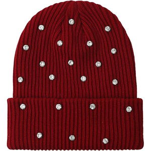 Custom Logo Black Studded Beanie Hat Rib Knit Winter Warm <b>Cap</b> Women <b>Men</b> Soft Stretch Streetwear Skull <b>Cap</b> - Product Image 5