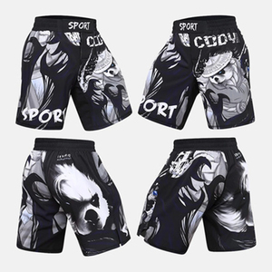 กางเกง MMA พิมพ์ลายแบบ Sublimation คุณภาพสูงสำหรับทุกเพศ ขายส่ง ผ้าสแปนเด็กซ์/โพลีเอสเตอร์ ชุดกีฬาศิลปะการต่อสู้ ยืดหยุ่นได้ ชุดคาราเต้ - Product Image 4