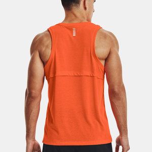 Orange Breathable Bodybuilding Gym <b>Singlet</b>/ Stringer Vests/ Tanktops 100% Polyester Solid <b>Mens</b> - Product Image 2