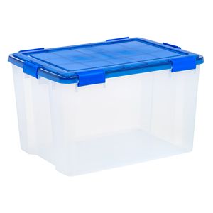 74 Qt. Boîtes de rangement en plastique transparent avec couvercles hermétiques et joint d'étanchéité - Product Image 1