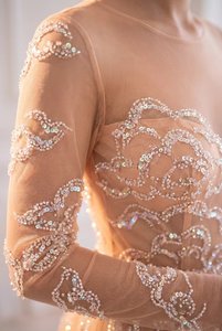 Elegante Vestido de Noche de Sirena con Lentejuelas Pesadas, Diseño de Cuello en V Profundo, Vestidos de Gala de Lujo Estilo Árabe, Ropa para Banquetes, Precio al por Mayor - Product Image 3