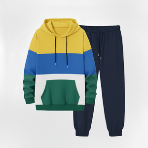 Conjunto Deportivo Informal con Capucha, Estampado, Unisex, Tallas Grandes, para Correr, Otoño, 100% Algodón, Ecológico - Product Image 2