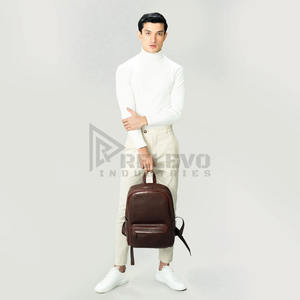 Sac à dos de voyage convertible 2-en-1 en cuir véritable, personnalisable avec logo, faible MOQ, marque privée, double sangle, vente en gros - Product Image 2