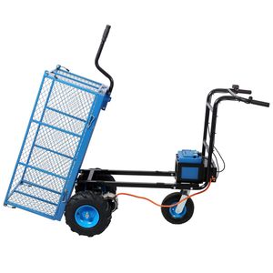 Carrello Elettrico da Giardino con Motore 24V DC 700W, Capacità di Carico 300 Kg, con Manico in Metallo - Product Image 6