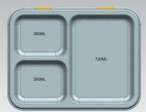 Lonchera Ecológica de Acero Inoxidable con 3 Compartimentos, 1240 ml, a Prueba de Fugas, Libre de BPA, Apta para Lavavajillas, para Niños y Adultos, Venta al por Mayor - Product Image 3