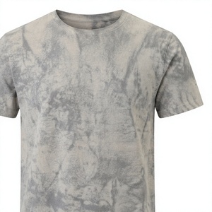 T-shirts décontractés d'été pour hommes du fabricant, à manches courtes, effet vieilli, bicolores, tricotés, 100 % coton, coupe oversize, effet brûlé, amples - Product Image 4