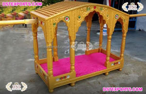 Traditional Wedding Rajwada Doli for Bride Entry Indian Wedding Bridal Doli Decoration Indian Wedding Bridal Entry Doli/Palki - Product Image 4