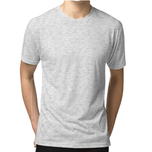 Men's Solid Color Short Sleeve O-Neck T-<b>Shirt</b> <b>Slim</b> <b>Fit</b> 100% Organic Cotton Jersey Fabric Formal Embroidered Eco-Friendly <b>White</b> - Product Image 3