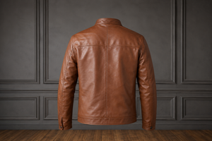 Veste en cuir pour homme de haute qualité 2026, nouveau style, en cuir véritable, col montant, imperméable, écologique, streetwear d'hiver, tendance - Product Image 5