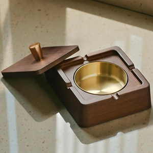 Cendrier en bois de qualité supérieure pour cigarettes |   Plateau à fumée rustique fait main |   Conception écologique - Product Image 5