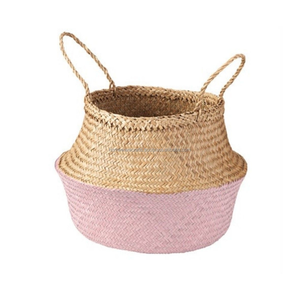 <b>Foldable</b> Seagrass Belly <b>Basket</b> Bulk Orders Wholesale Sustainable Storage <b>Basket</b> for Hotel Resort Home Decoration In Vietnam - Product Image 3