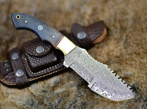 Cuchillo de Acero de Damasco de Diseño Tradicional Premium para Coleccionistas, Hecho a Mano, con Patrón Decorativo, Coleccionable - Product Image 2