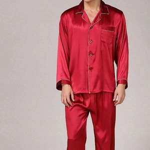 Custom Made Classic Comfort Men's Thermal Satin Sleepwear <b>Suits</b> Mens <b>Pajama</b> Set Silk Sleepwear Soft Satin Nightgown Long Sleeve - Product Image 6