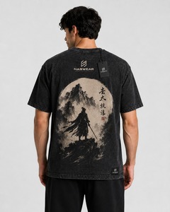 T-shirt léger pour homme en coton 100% délavé à l'acide, respirant, écologique, personnalisable OEM, vente en gros - Product Image 2