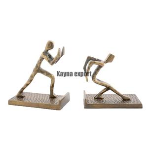 Decorative Classic Art Deco Aluminum Sculptural Bookend for Home Office <b>Study</b> Decor Silver Finished <b>Table</b> Decorative Bookend - Product Image 5