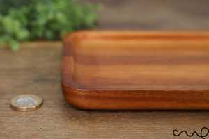Affordable Handmade Wooden Serving Tray for Breakfast, Tea, Coffee, Snacks and Fruits with Elegant Rustic Finish for <b>Home</b> Dining - Product Image 6
