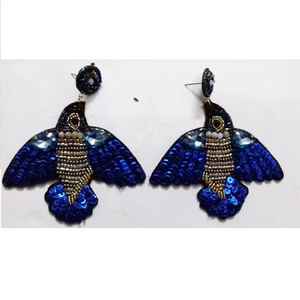 Pendientes Colgantes Artesanales Boho Ligeras con Cuentas Multicolor y Bordados de Formas Vívidas Únicas de MULTI CRAFT Colorplay - Product Image 6