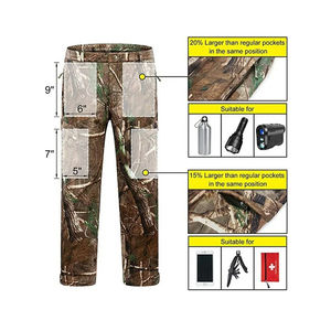 Pantalones de Caza de Invierno para Hombre, Impermeables, Transpirables, de Pana, con Estampado de Camuflaje y Bolsillos, Ropa de Caza para Exteriores - Product Image 3