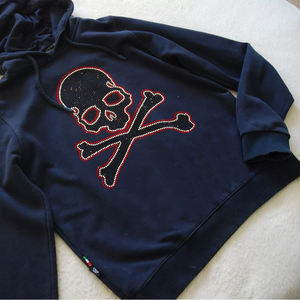 Sudadera con Capucha de Moda Y2K con Pedrería, Manga Corta/Larga, Brillante, Venta al por Mayor, Sudadera con Cristales Personalizable - Product Image 3