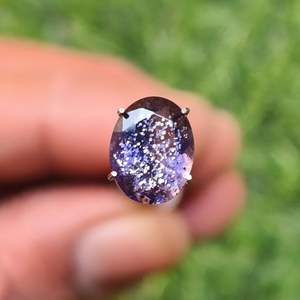 Piedra Preciosa Natural de Iolita y Piedra del Sol, Corte Ovalado Facetado con Iridiscencia, para Fabricación de Joyería DIY - Product Image 4