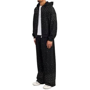 Nuevo Chándal de Invierno para Hombre al por Mayor, Estampado con Pedrería, de Alta Calidad, Diseño Lavado Ácido Ajustable, Totalmente Personalizado 100% - Product Image 2